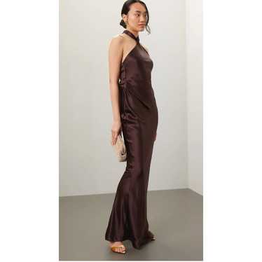 Retrofete Dress Womens X Large Brown Ester Satin H