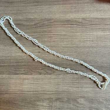 Vintage 3 Strand Rice Pearl Necklace OOAK