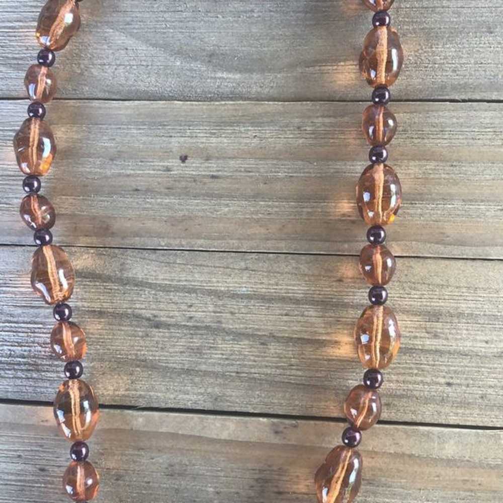 Vintage Hand Beaded Chunky Baltic Amber Stone Nec… - image 10