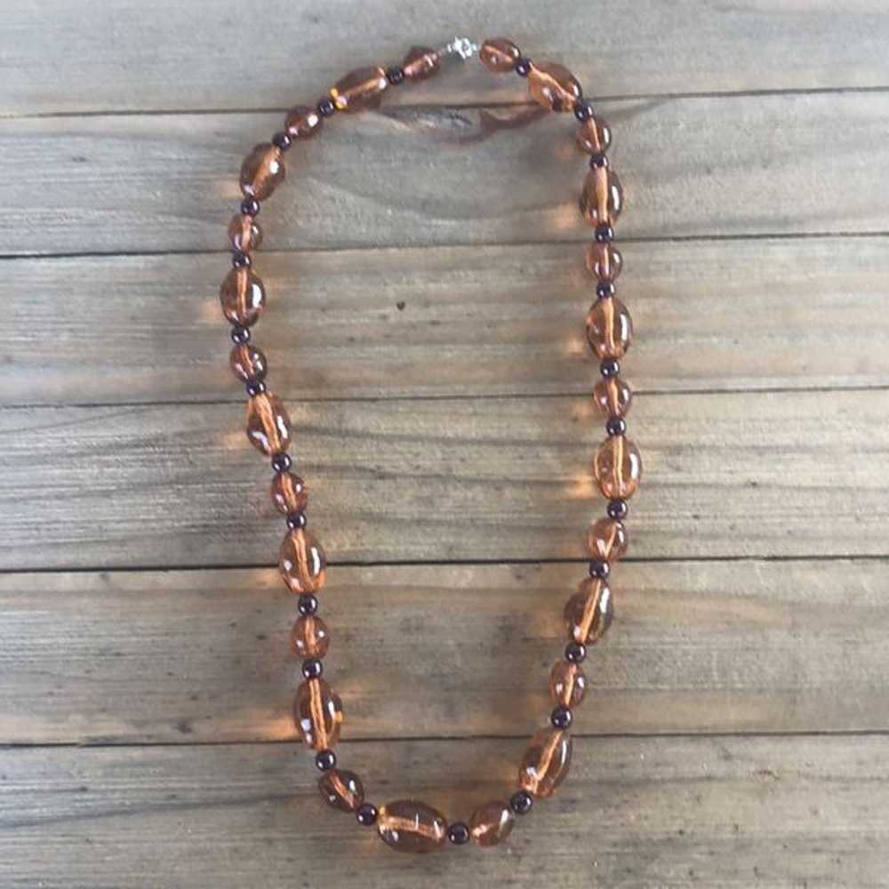 Vintage Hand Beaded Chunky Baltic Amber Stone Nec… - image 8