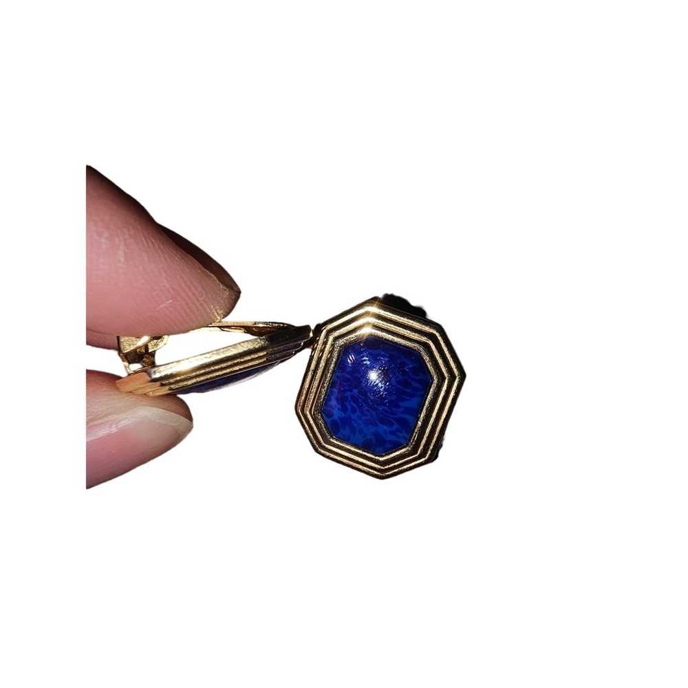 Vintage Chr. DIOR Christian Dior Blue Lapis? Gold… - image 3