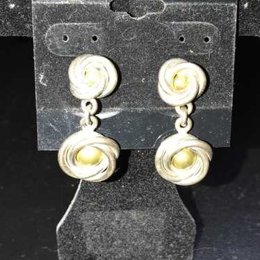 Vintage Sterling Silver Round Post Earrings