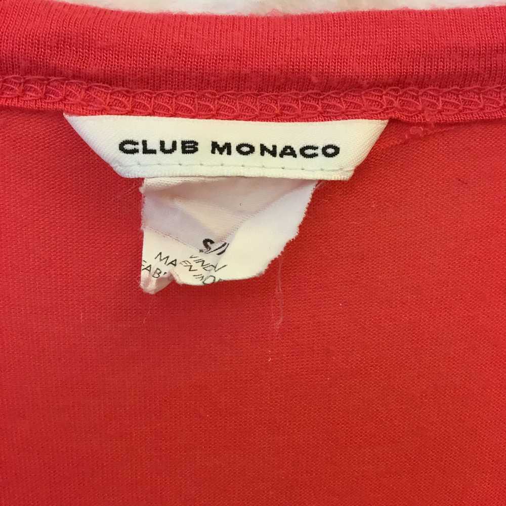 Club Monaco Club Monaco Bright Pink Soft V-Neck T… - image 3