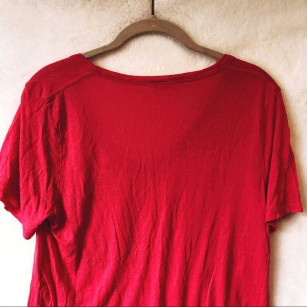 Club Monaco Club Monaco Bright Pink Soft V-Neck T… - image 5