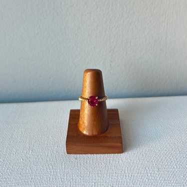 Vintage Joseph Esposito 14Kt GE Gold Pink Ruby Rin