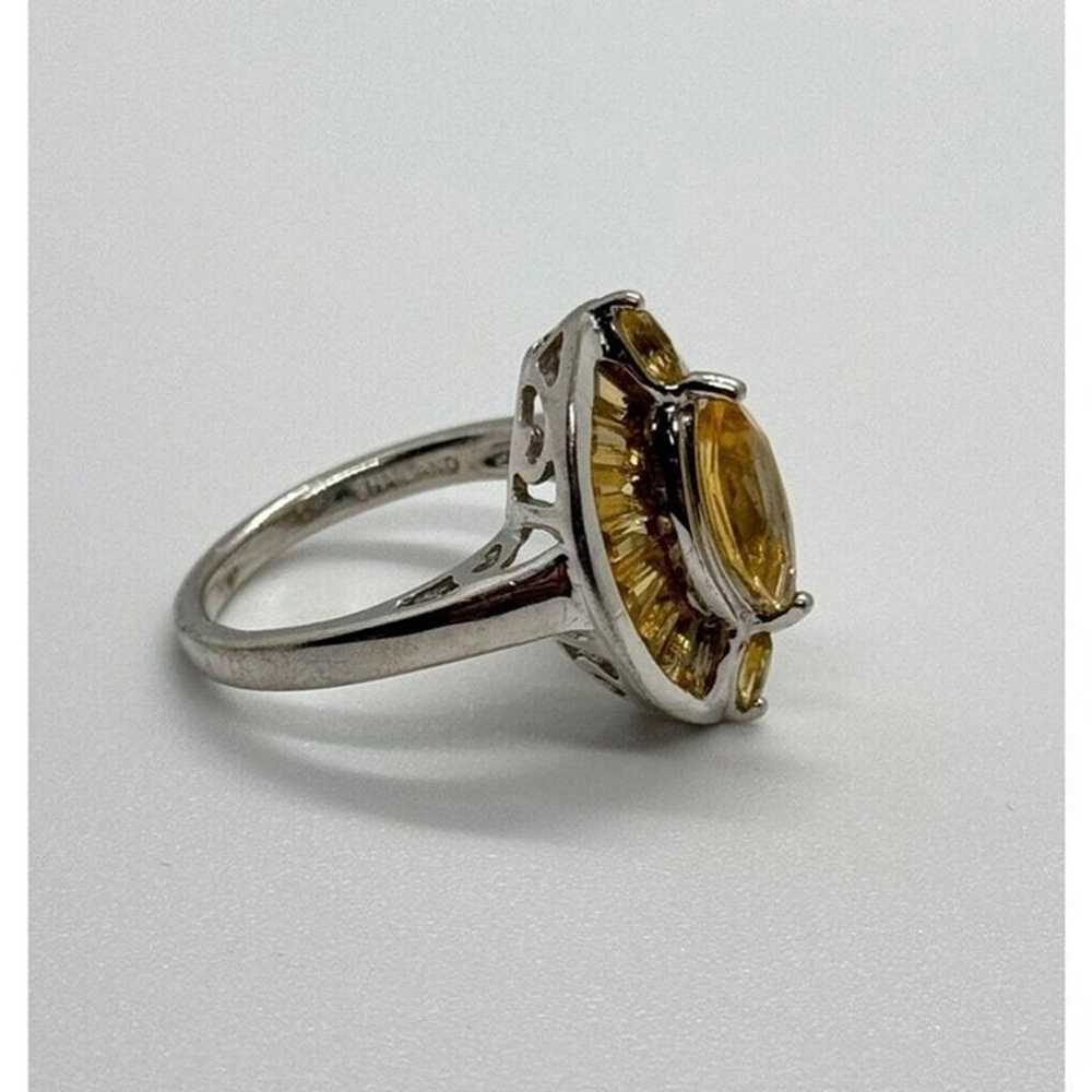 925 STERLING SILVER CITRINE RING SIZE 6.5 - image 10