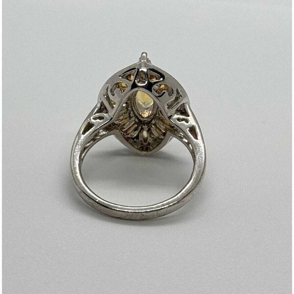 925 STERLING SILVER CITRINE RING SIZE 6.5 - image 5