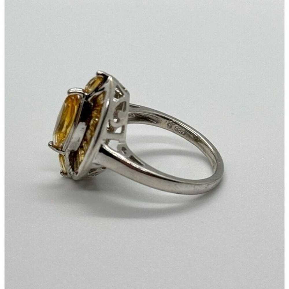 925 STERLING SILVER CITRINE RING SIZE 6.5 - image 7