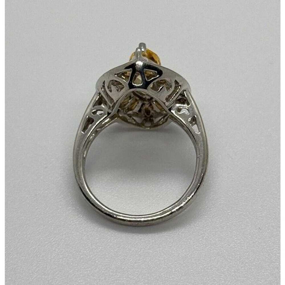 925 STERLING SILVER CITRINE RING SIZE 6.5 - image 8