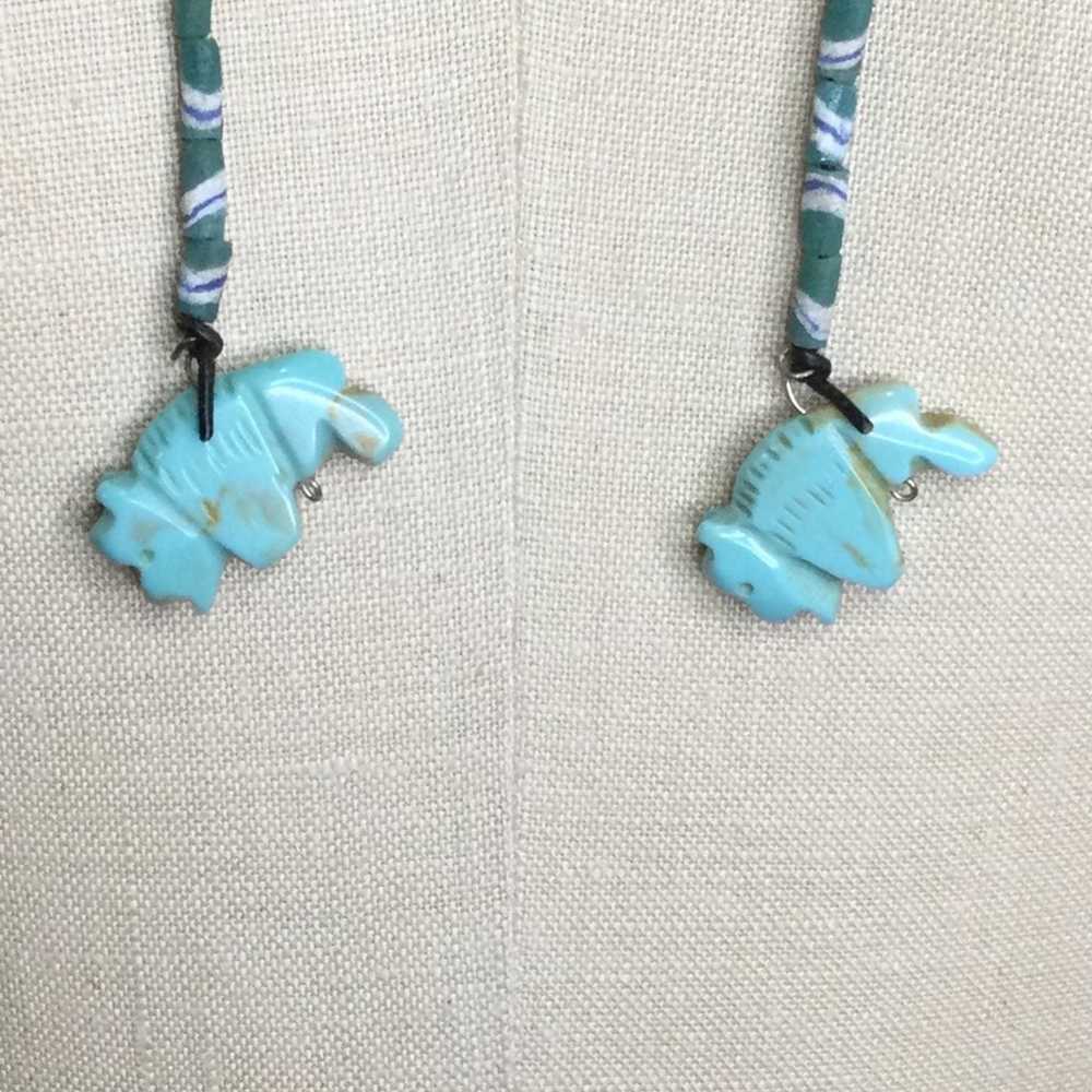 Vintage Turquoise Buffalo Fetish Beaded Jewelry S… - image 10