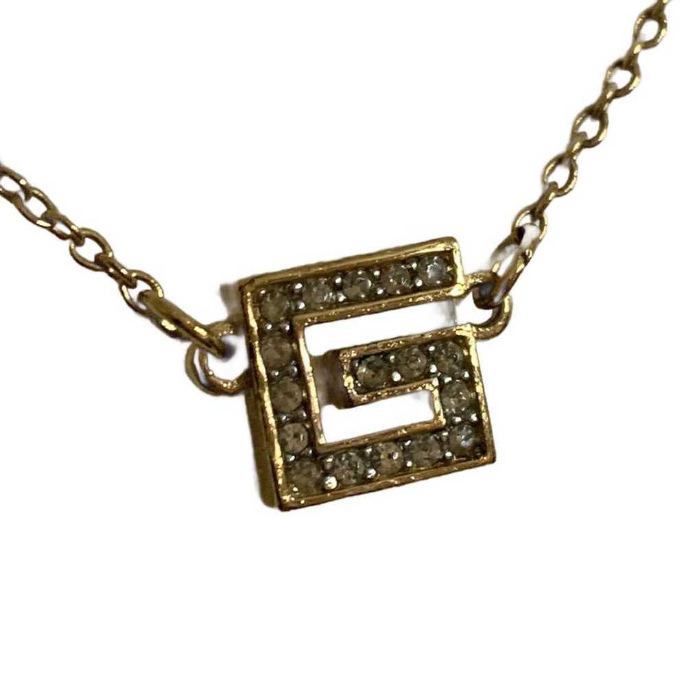 GIVENCHY VINTAGE 80s G Logo Stone Decoration Top … - image 11