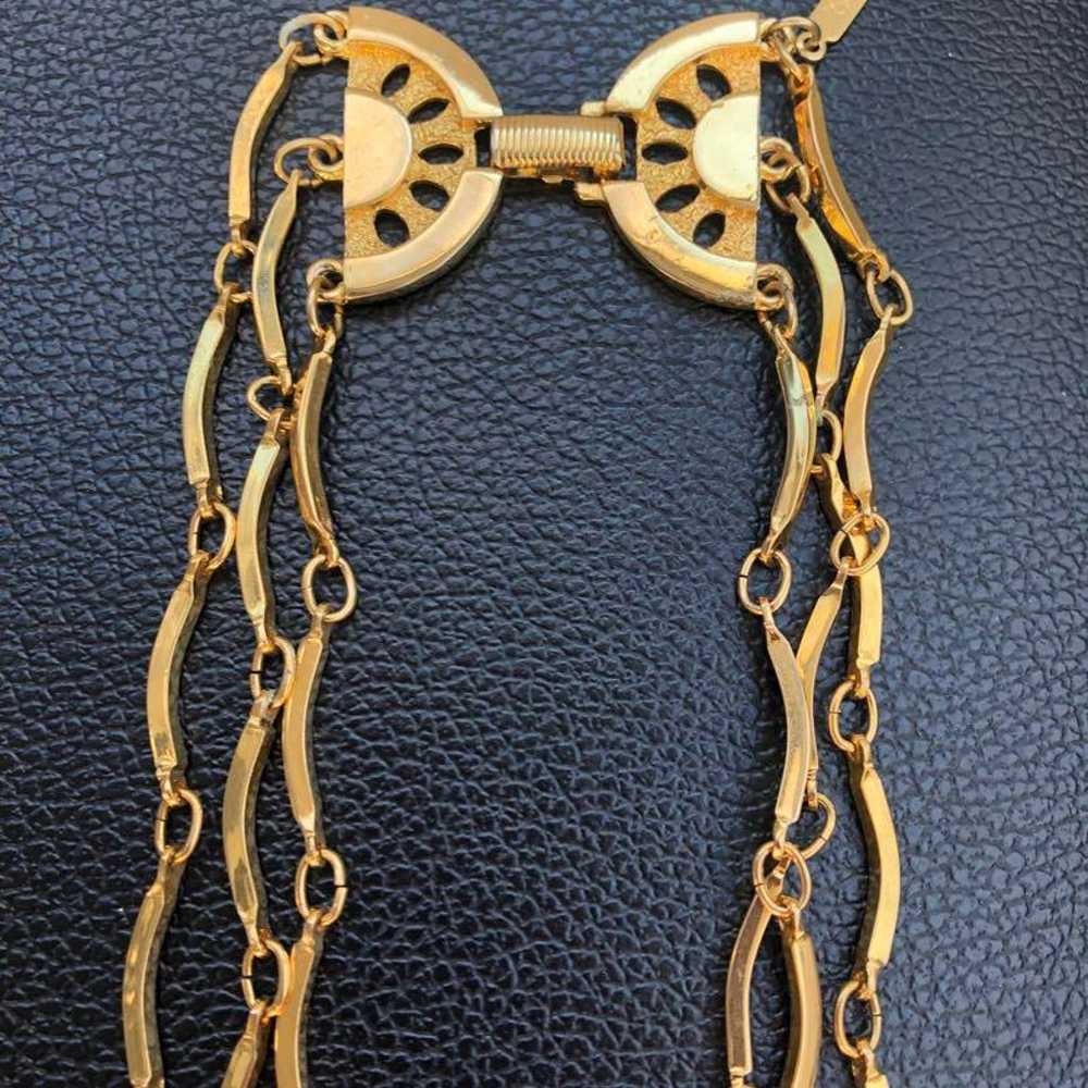 Vintage Yves Saint Laurent Triple Strand Long Nec… - image 4