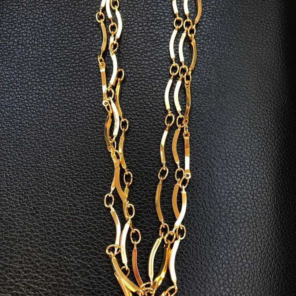 Vintage Yves Saint Laurent Triple Strand Long Nec… - image 5