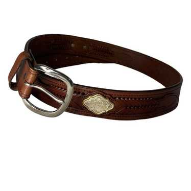 Justin Boots Justin's Tan Tooled leather Belt with