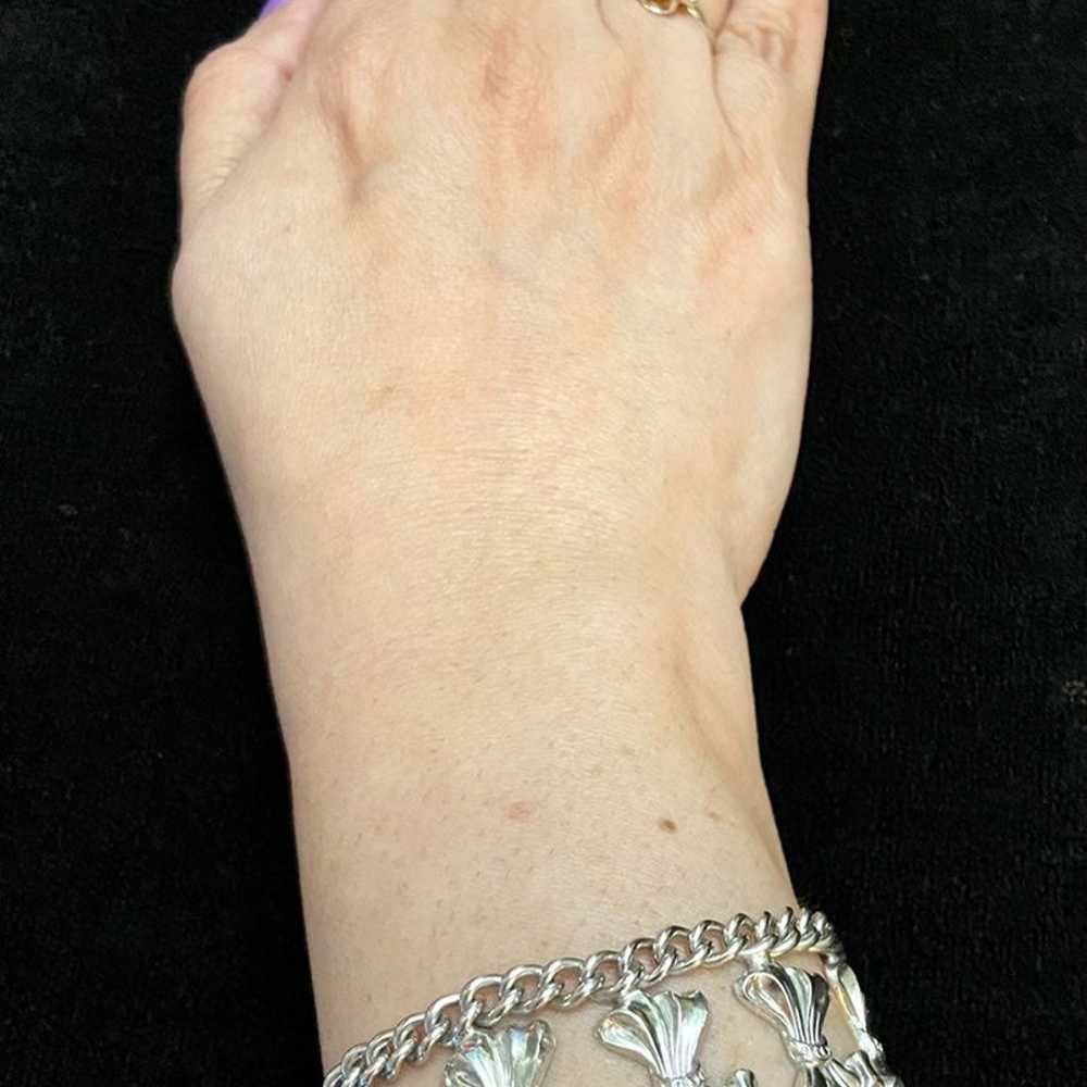 Unique Sterling Double Chain Bracelet - image 2