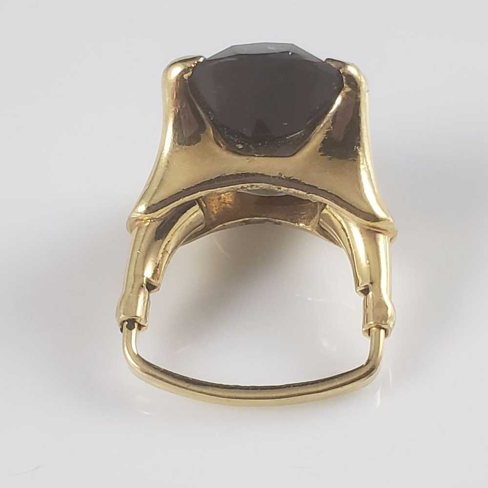 Gorgeous Smokey Topaz HGE Ring - image 5