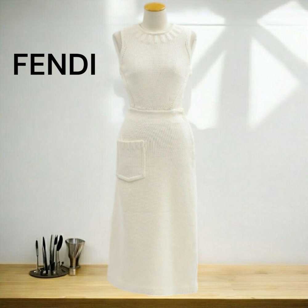 FENDI White Sleeveless Dress Wedding Date - image 1