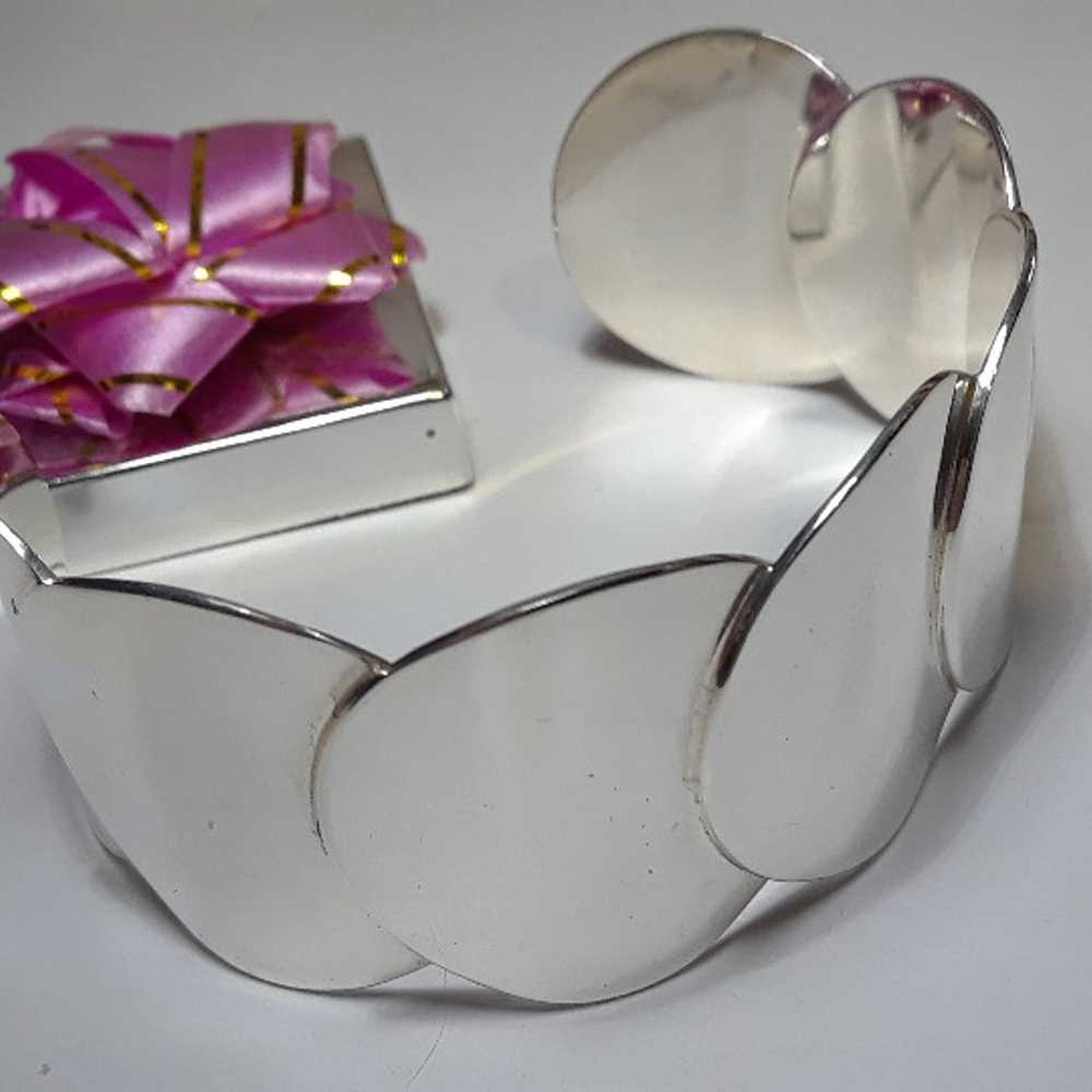 Overlapping Circle 925Mexico Cuff B14375 - image 2