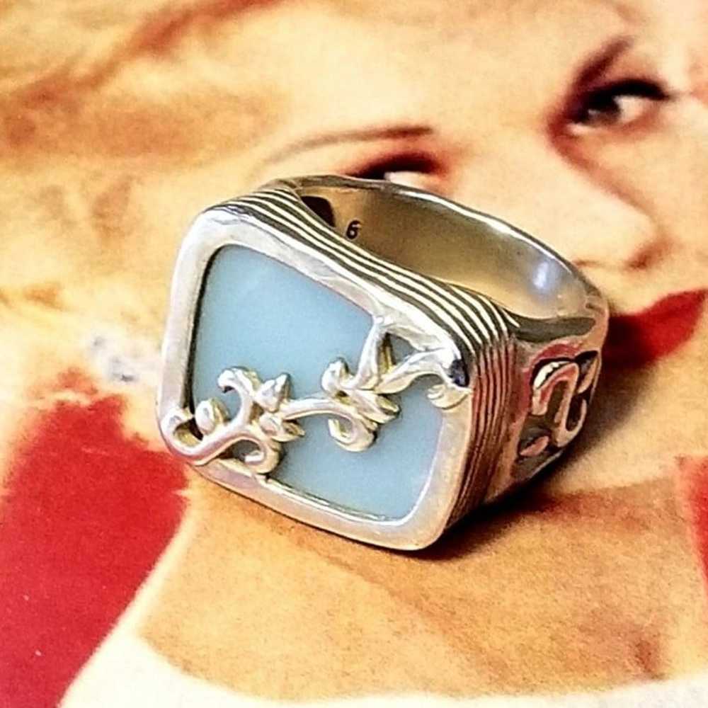 Silpada Sterling Silver & Blue Quartz Ring, Sz 8 - image 12