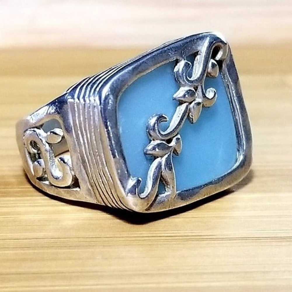 Silpada Sterling Silver & Blue Quartz Ring, Sz 8 - image 7