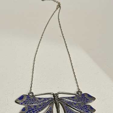 Necklace art deco enamel