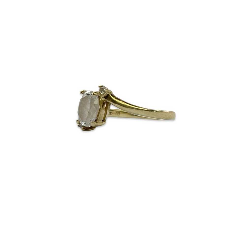 Size 8.75 14K Solid Yellow Gold 2.92g Diamonique … - image 5