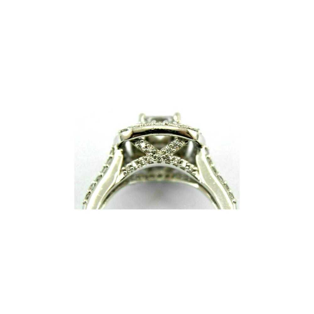 CZ 925 Sterling Silver Princess Cut Ring Studded … - image 5