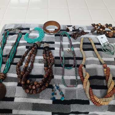 Wooden and beaded Jewelry - image 1