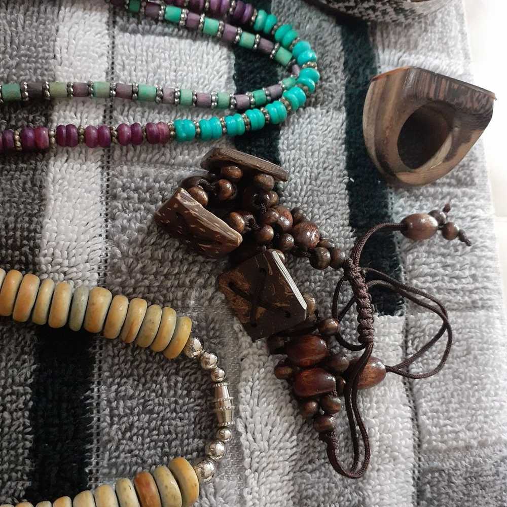 Wooden and beaded Jewelry - image 7