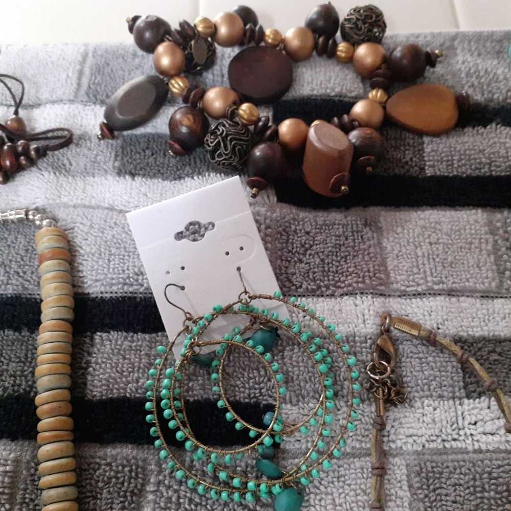 Wooden and beaded Jewelry - image 9