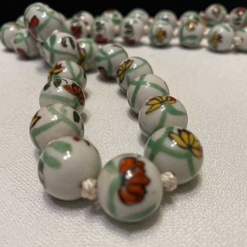 Vintage Cloisonné Beaded Necklace - image 12