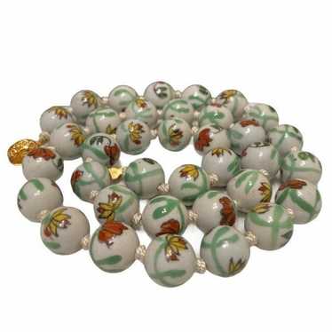 Vintage Cloisonné Beaded Necklace - image 1