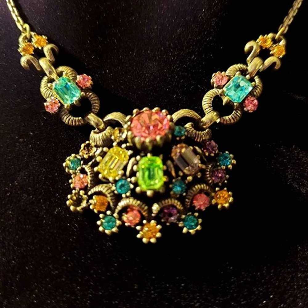 Vintage 1960s' "CORO" Rhinestone Necklace - image 7