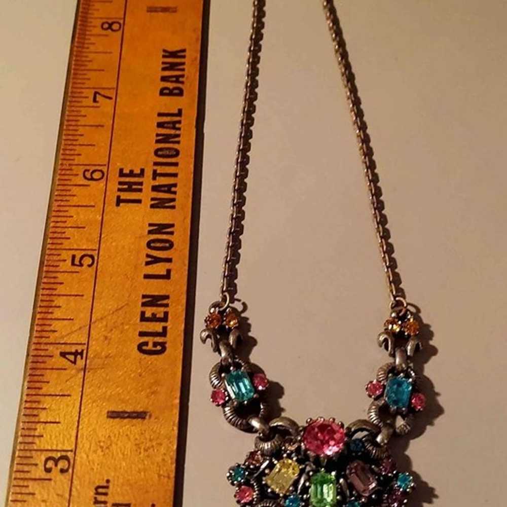 Vintage 1960s' "CORO" Rhinestone Necklace - image 8