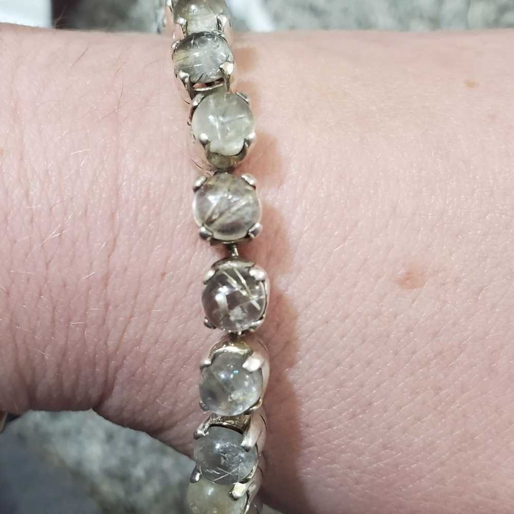 Quartz sterling silver bracelet - image 3