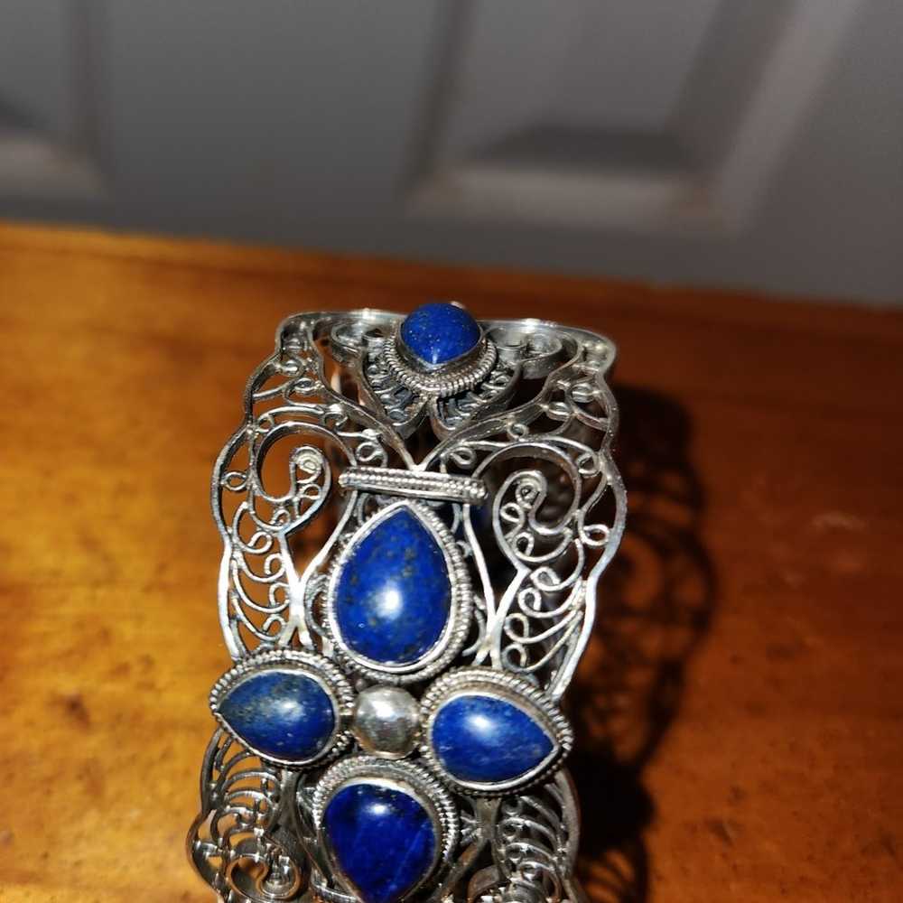 Stunning 925 Sterling Lapis - image 1