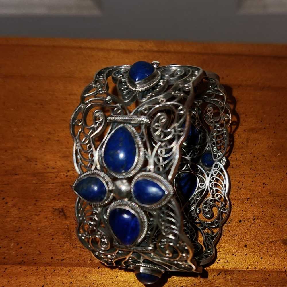 Stunning 925 Sterling Lapis - image 4