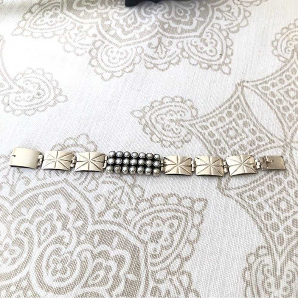 Vintage Pearl & 925 Silver Bracelet - image 3