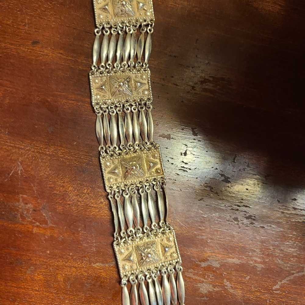 RARE VTG Vintage Mexico Silver Bracelet - image 1