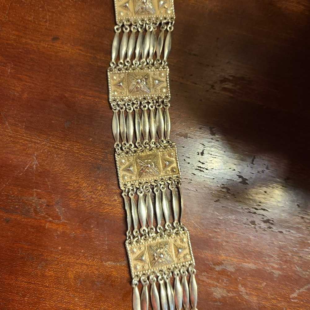 RARE VTG Vintage Mexico Silver Bracelet - image 2