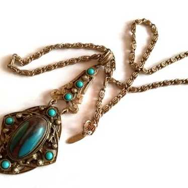 Whiting Davis Turquoise Necklace - image 1