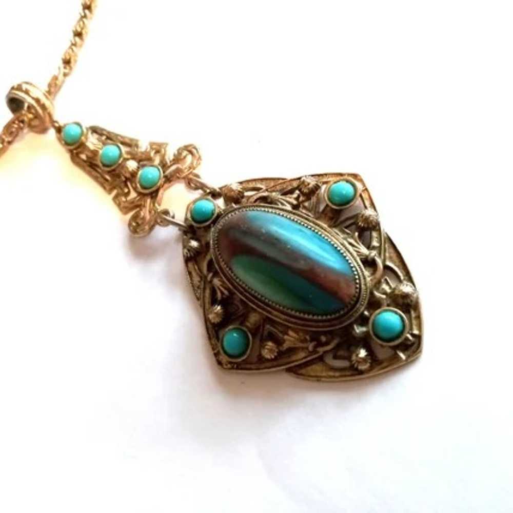 Whiting Davis Turquoise Necklace - image 3