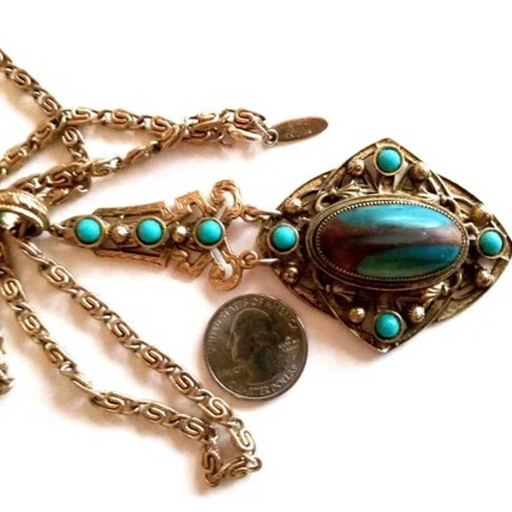 Whiting Davis Turquoise Necklace - image 4