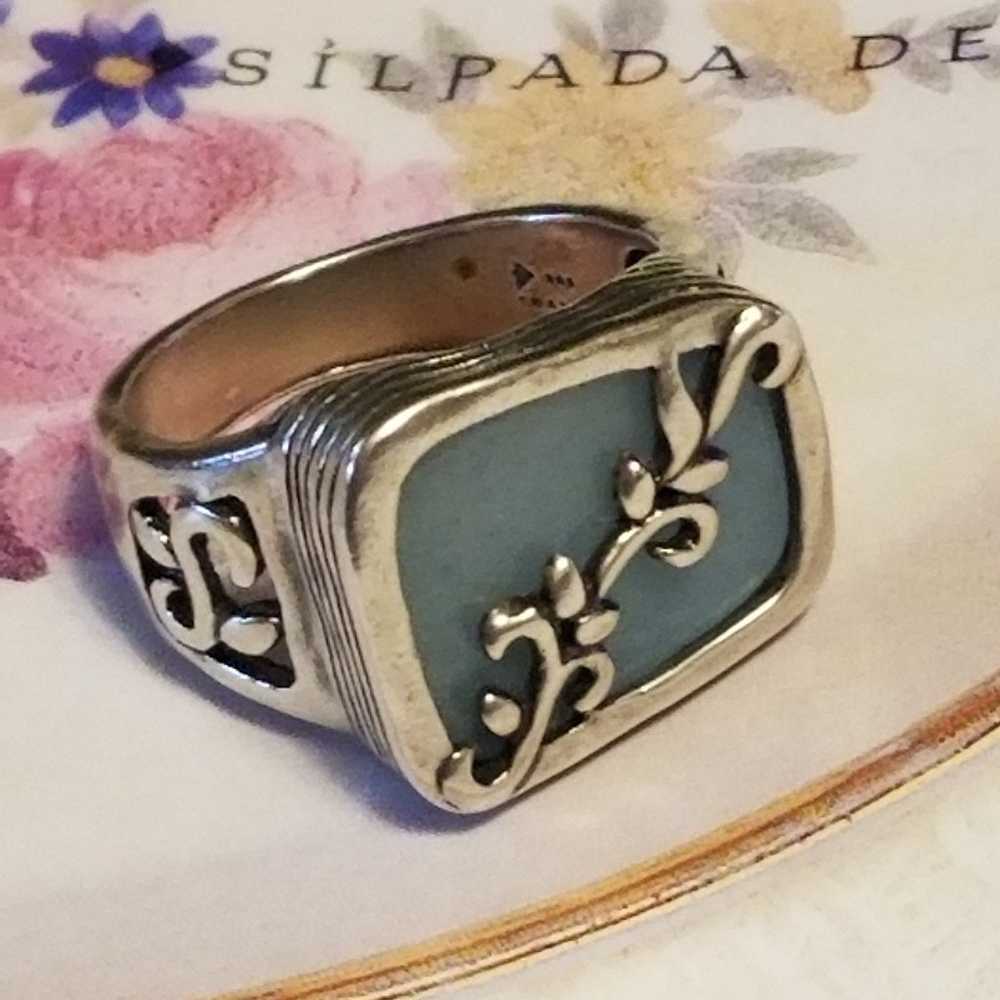 Silpada Sterling Silver & Blue Quartz Ring, Sz 9 - image 7