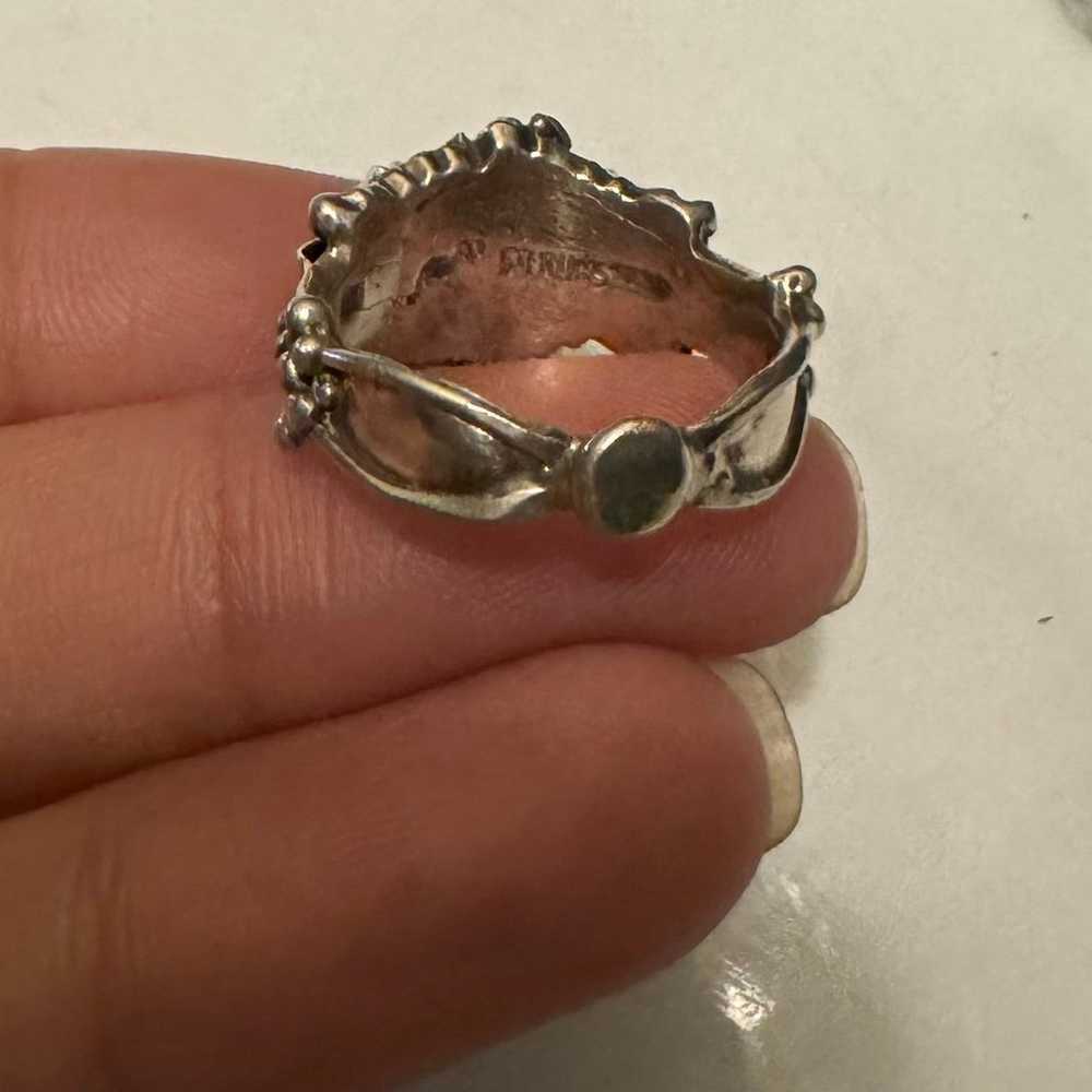 Vintage Navajo Sterling Silver ring - image 6