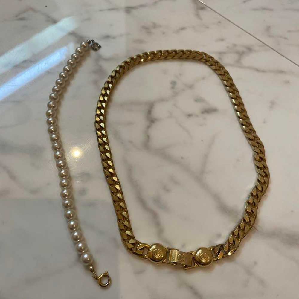 【VALENTINO】Valentino Vintage Necklace - Gold - Pe… - image 2