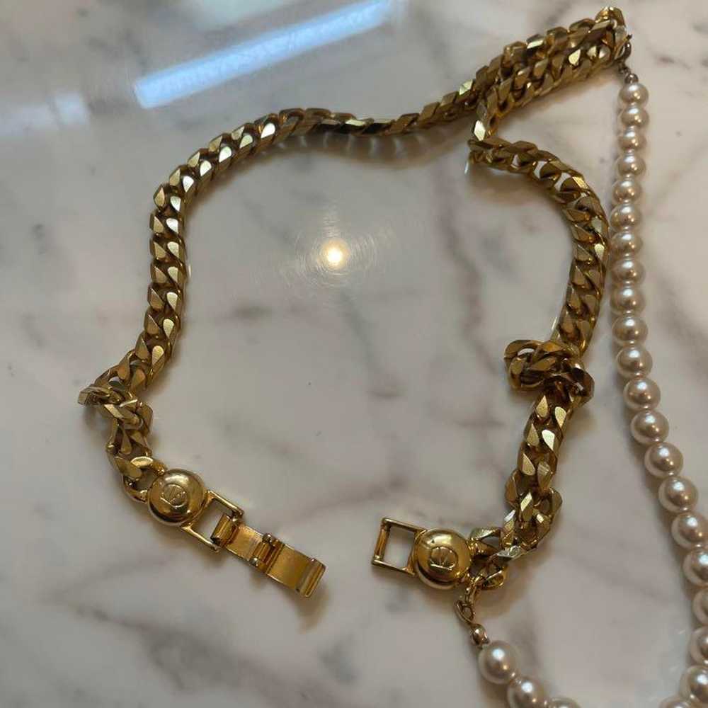 【VALENTINO】Valentino Vintage Necklace - Gold - Pe… - image 5