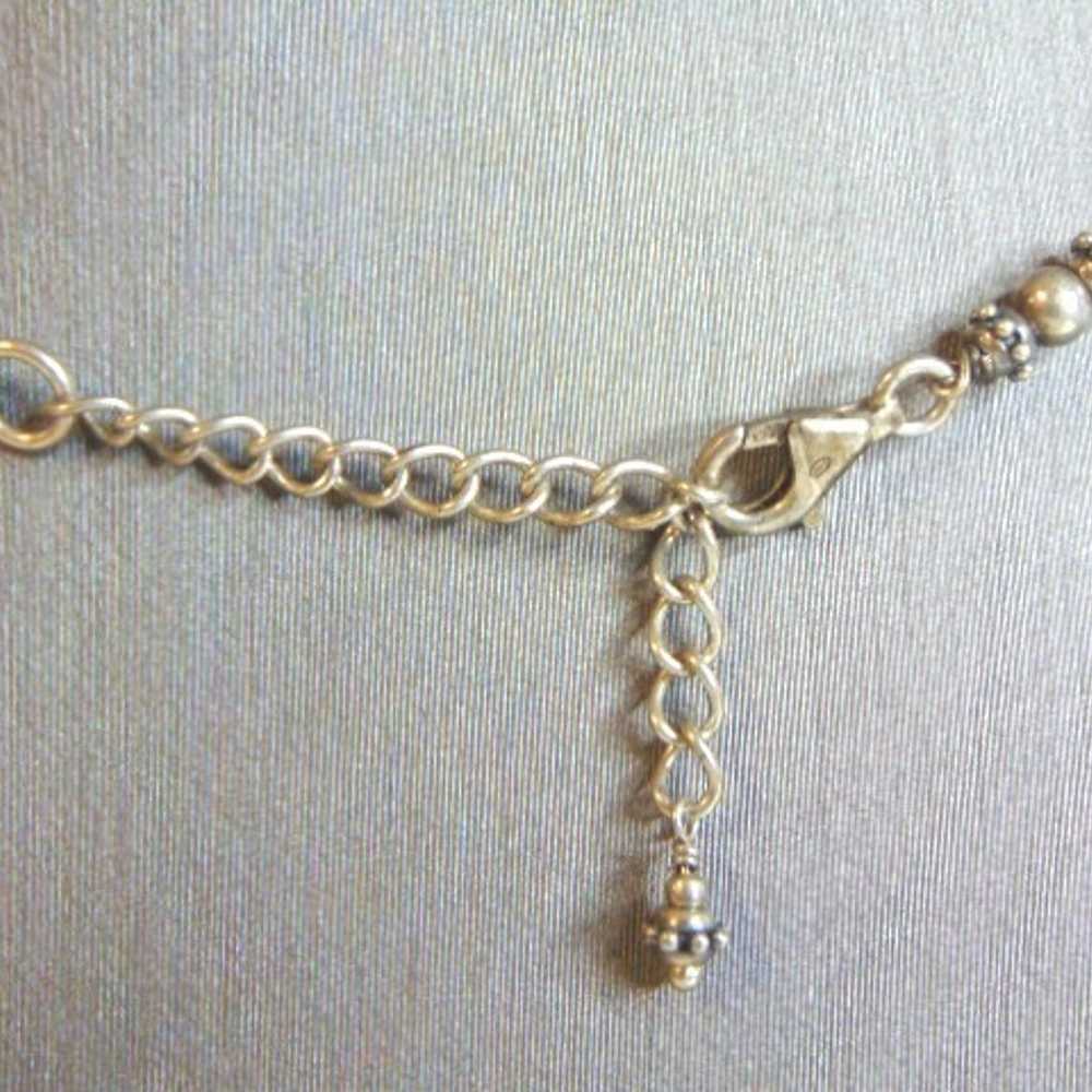 Womens Vintage Estate Sterling Silver Necklace 21… - image 2