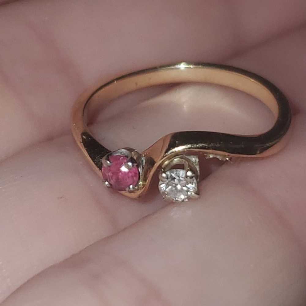 14k gold diamond and ruby ring. - image 7