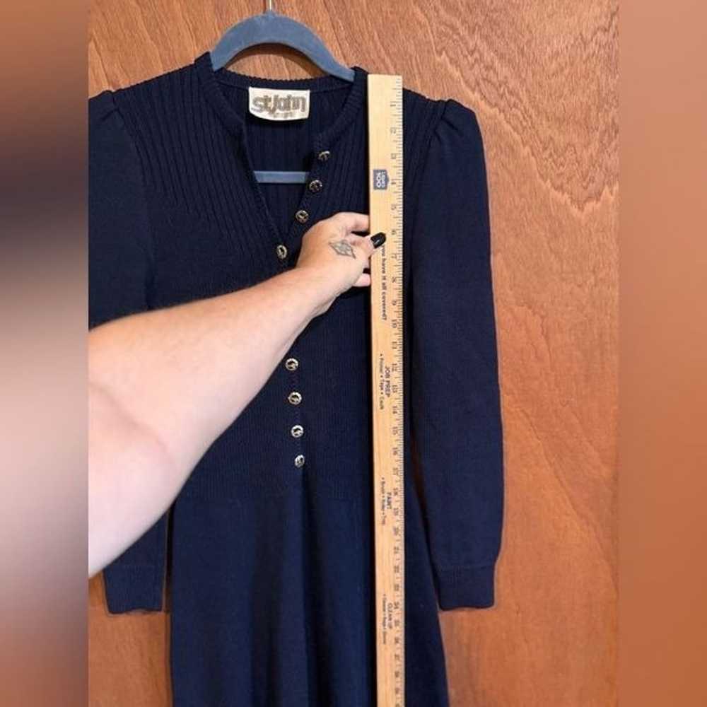 Vintage St John for I Magnin Navy Sweater dress s… - image 10